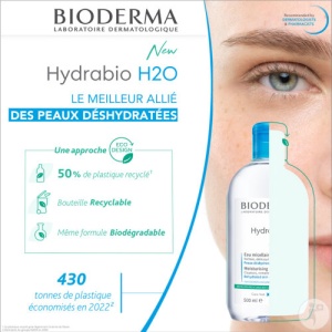 Bioderma Hydrabio H2O Apă Micelară Demachiantă Pentru Ten Deshidratat 500ml - Img 4