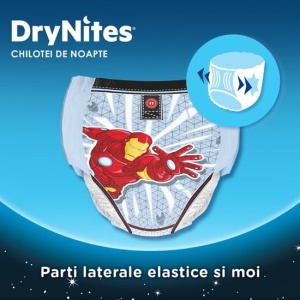 Huggies Drynites Chiloți-Scutece Absorbanți Băieți 4-7 Ani Noapte 10 Bucăți - Img 5