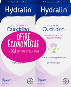 Hydralin Quotidien Gel Curățare Delicat Igiena Intimă Duopack 2x400ml