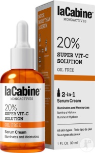 LaCabine Monoactives 20% Super Vit-C Soluție 2în1 Ser-Cremă Pentru Toate Tipurile De Piele 30ml