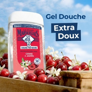 Le Petit Marseillais Extra Doux Gel De Duș Cu Cireșe Și Iasomie Pentru Toate Tipurile De Piele 250ml - Img 5