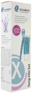 Miradent Tong-Clin Set Gel Respirație Fresh Tub 50g + Racletă Pentru Limbă 1 Bucată