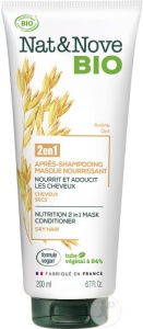 Nat&Nove Bio 2-În-1 Balsam + Masca Nutritivă Pentru Păr Uscat Tub 200ml