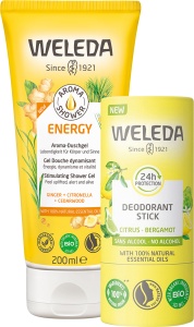 Pachet Mix&Match Weleda Deodorant Stick 24h Citrus-Bergamote + Aroma Shower Energy Gel De Duș