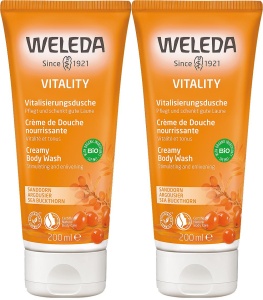 Pachet Weleda Cremă De Duş Vitalizantă Cu Cătină 2x200ml