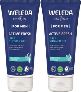 Pachet Weleda Men Active Fresh Gel De Duș 3În1 Bărbați 2x200ml
