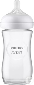 Philips Avent Natural Response Biberon Din Sticlă 240ml +1 Lună Debit 3 1 Bucată (SCY933/01)