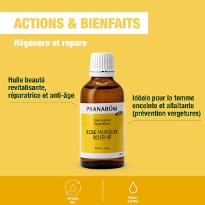 Pranarôm Ulei Vegetal Organic Trandafir Sălbatic 50ml - Img 2