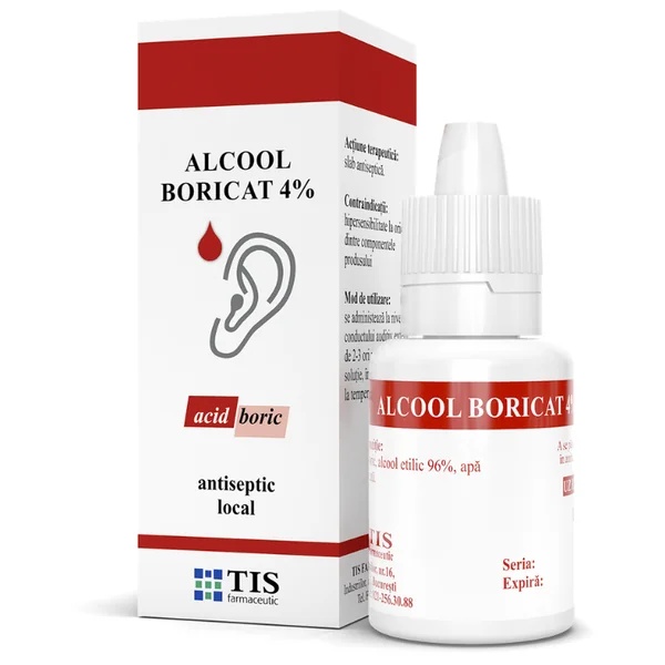 Acido Borico Alcool Soluzione 4% - Antisettico Per Le Orecchie