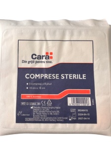 COMPRESE STERILE 10/10 * 5 bucati CARA