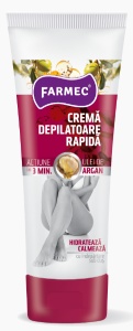 Crema depilatoare rapida cu ulei de argan, 150 ml, Farmec