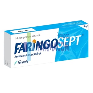 Faringosept pastile, 10 mg, 10 comprimate