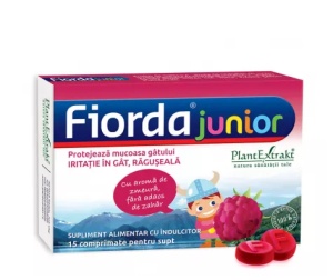 Fiorda Junior cu aroma de zmeura, 15 comprimate