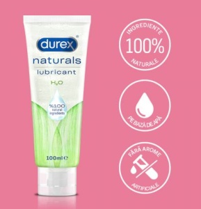 Lubrifiant Durex pe baza de apa Naturals, 100% natural