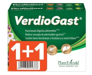 PACHET VERDIOGAST 1+1* 2x20 CAPSULE, PLANT EXTRAKT