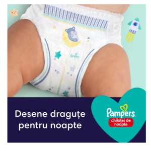 SCUTECE-CHILOTEL DE NOAPTE PAMPERS NIGHT PANTS, MARIMEA 5, 12-17 KG * 22 BUC - Img 2