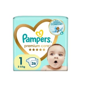 SCUTECE COPII PAMPERS PREMIUM CARE 2-5 KG * 26 BUC