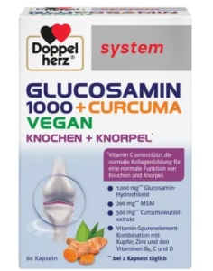 SYSTEM GLUCOZAMINA 1000 + CURCUMA VEGAN * 60 COMPRIMATE DOPPELHERZ