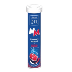 VITAMINE SI MINERALE + GINSENG * 24 COMPRIMATE EFERVESCENTE, ZDROVIT