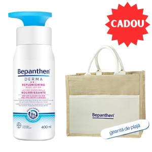 BEPANTHEN DERMA CREMA RELIPIDANTA PENTRU CORP * 400 ML + GEANTA DE PLAJA CADOU 4136