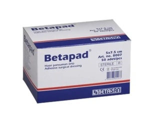 BETAPAD PLASTURI STERILI 5CM/7.5CM * 1 BUC
