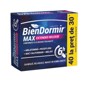 BIEN DORMIR MAX EXTENDED RELEASE*40 COMPRIMATE ELIB (LA PRET DE 30)