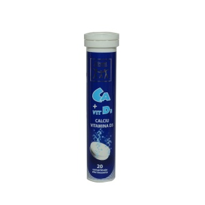 CALCIU + VITAMINA D3, 20 COMPRIMATE EFERVESCENTE, ZDROVIT