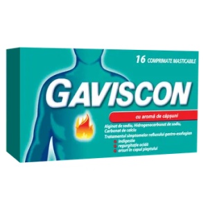 Gaviscon capsuni, 16 comprimate masticabile