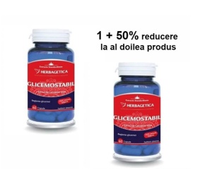 Glicemostabil, 60 capsule + 50% reducere al doilea produs, Herbagetica