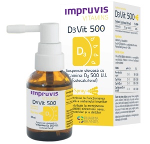 IMPRUVIS VITAMINS D3 VIT 500 SUSPENSIE ULEIOASA SPRAY * 20 ML