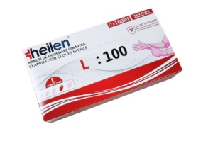 MANUSI EXAM HEILEN NITRIL NEPUDRATE ROZ MAR.L * 100 BUC