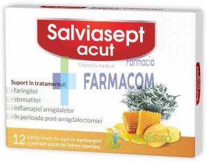 SALVIASEPT ACUT * 12 COMPRIMATE DE SUPT, ZDROVIT