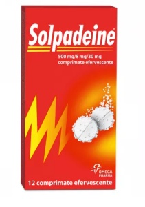 SOLPADEINE 500 MG/8 MG/30 MG * 12 COMPRIMATE EFERVESCENTE