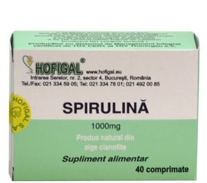SPIRULINA 1000MG, 40 comprimate, HOFIGAL