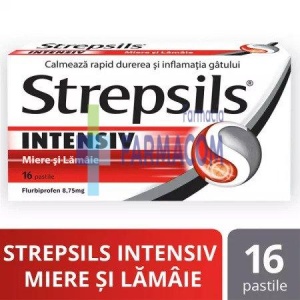 STREPSILS INTENSIV MIERE SI LAMAIE * 16 COMPRIMATE RECKITT