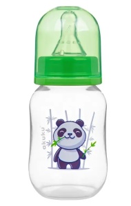 AKUKU BIBERON CU TETINA SILICON 0+LUNI * 125 ML A0104