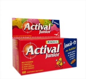 BERES ACTIVAL JUNIOR, 60 COMPRIMATE MASTICABILE