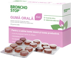 BRONCHOSTOP DUO GUMA ORALA * 20 BUC