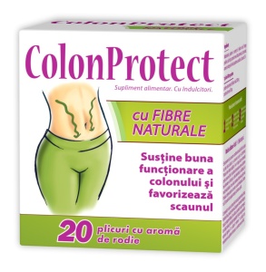 Colon Protect cu fibre naturale, 20 plicuri, Zdrovit