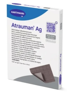 COMPRESE ATRAUMAN CU ARGINT SI UNGUENT NEUTRU 5CM/5CM*10 BUC
