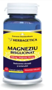 MAGNEZIU BISGLICINAT * 60 CAPSULE HERBAGETICA