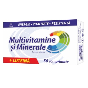 MULTIVITAMINE SI MINERALE + LUTEINA* 56 COMPRIMATE FILMATE, ZDROVIT