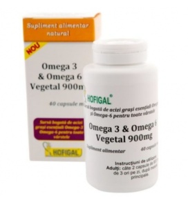 OMEGA 3 & OMEGA 6 VEGETAL 900 MG * 40 CAPSULE HOFIGAL