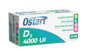 Ostart D3 4000 UI, 60 comprimate, Fiterman