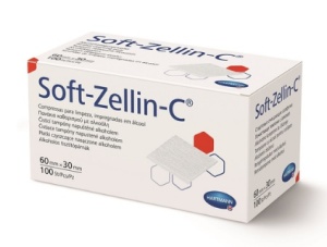 Soft Zellin tampoane cu alcool, 60x30 mm, 100 buc, Hartmann