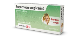 SUPOZITOARE CU GLICERINA COPII * 12 SUPOZITOARE