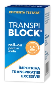 Transpiblock, Roll-on impotriva transpiratiei excesive, 50 ml