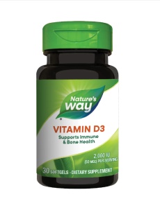 Vitamina D3 2000 UI Nature's Way, 30 capsule, Secom