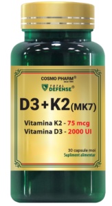 VITAMINA D3+K2 SOFTGEL * 30 CAPSULE, COSMO PHARM