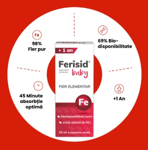ZDROVIT FERISID(FIER ELEMENTAR) BABY 1 AN+ SUSPENSIE ORALA * 50 ML - Img 2
